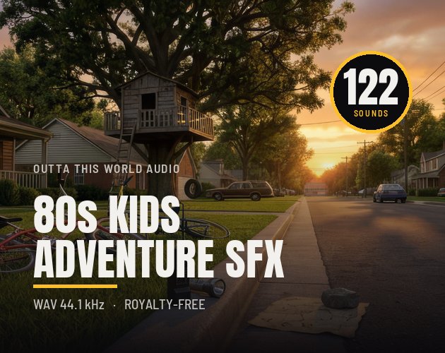 80s Kids Adventure SFX Library cover artwork