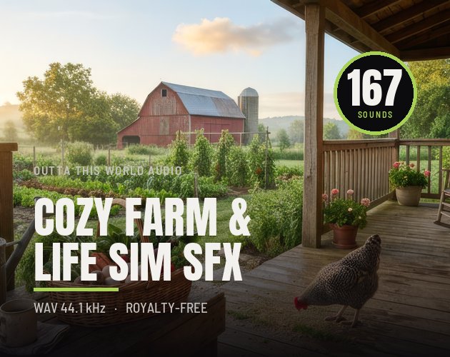 Cozy Farm & Life Sim SFX Library - 167 Sound Effects cover artwork