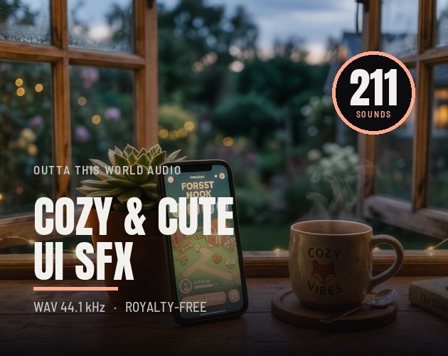 Cozy & Cute UI SFX Library - 211 Sound Effects cover artwork