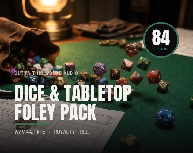 Dice and Tabletop Foley Pack cover artwork