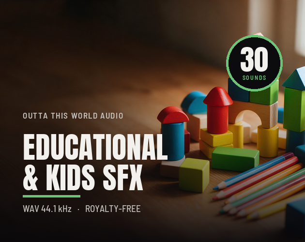 Educational & Kids Game SFX - 30 Sound Effects cover artwork