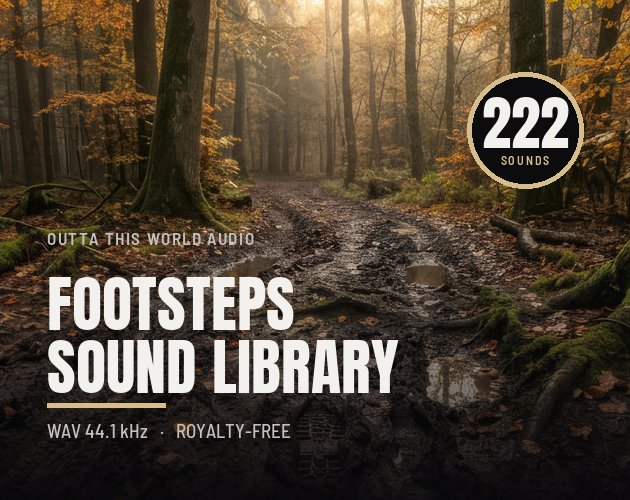 Footsteps Sound Library - 222 Steps on 12 Surfaces cover artwork