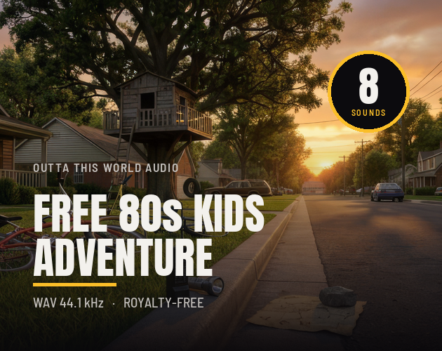 Free 80s Kids Adventure Sounds cover