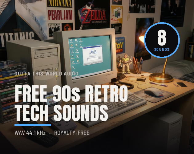Free 90s Retro Tech Sounds cover