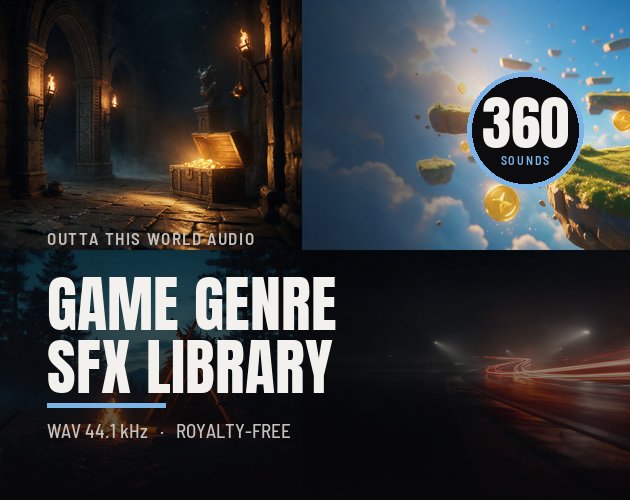 Game Genre SFX Library - 360 Sound Effects, 12 Packs cover artwork