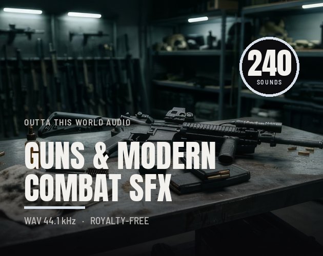 Guns & Modern Combat SFX Library - 240 Sound Effects cover artwork