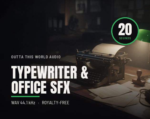 Typewriter & Office - 20 Sound Effects cover artwork