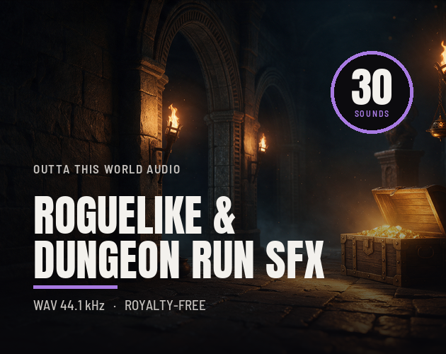 Roguelike & Dungeon Run SFX - 30 Sound Effects cover artwork
