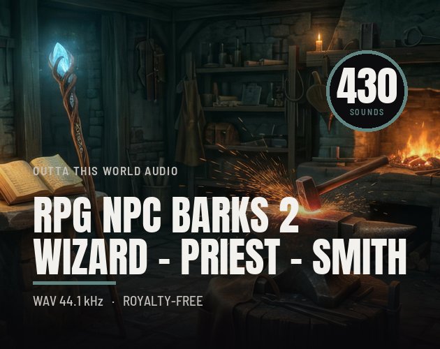 RPG NPC Bark Pack 2 - Wizard, Priest and Blacksmith cover artwork