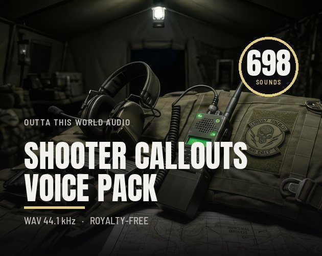 Shooter Callouts and Announcer Voice Pack cover artwork