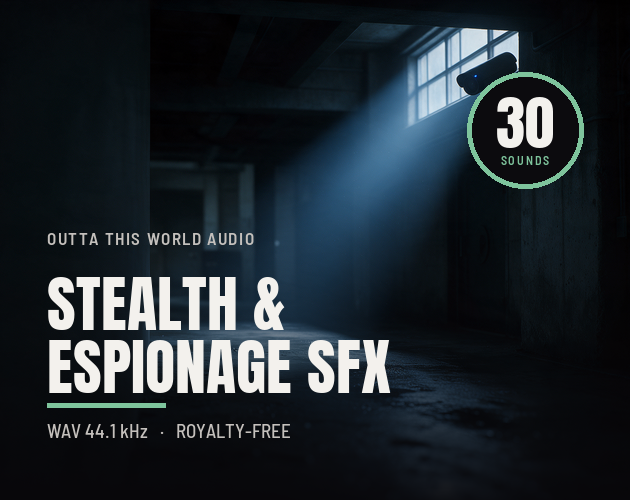 Stealth & Espionage SFX - 30 Sound Effects cover artwork