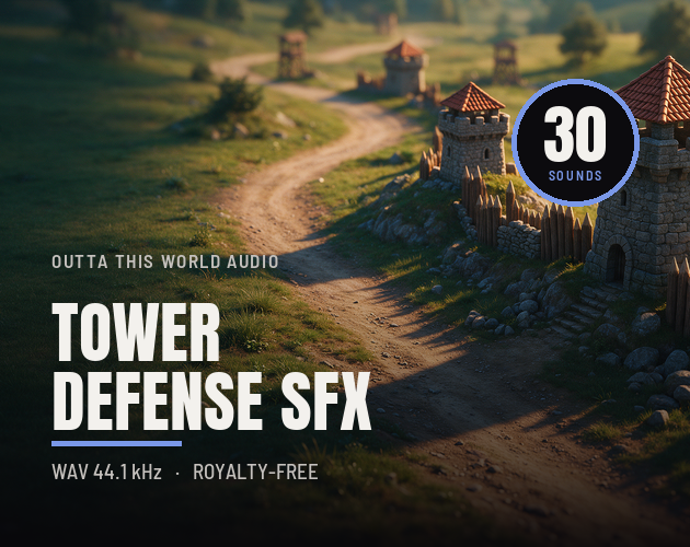 Tower Defense SFX - 30 Sound Effects cover artwork